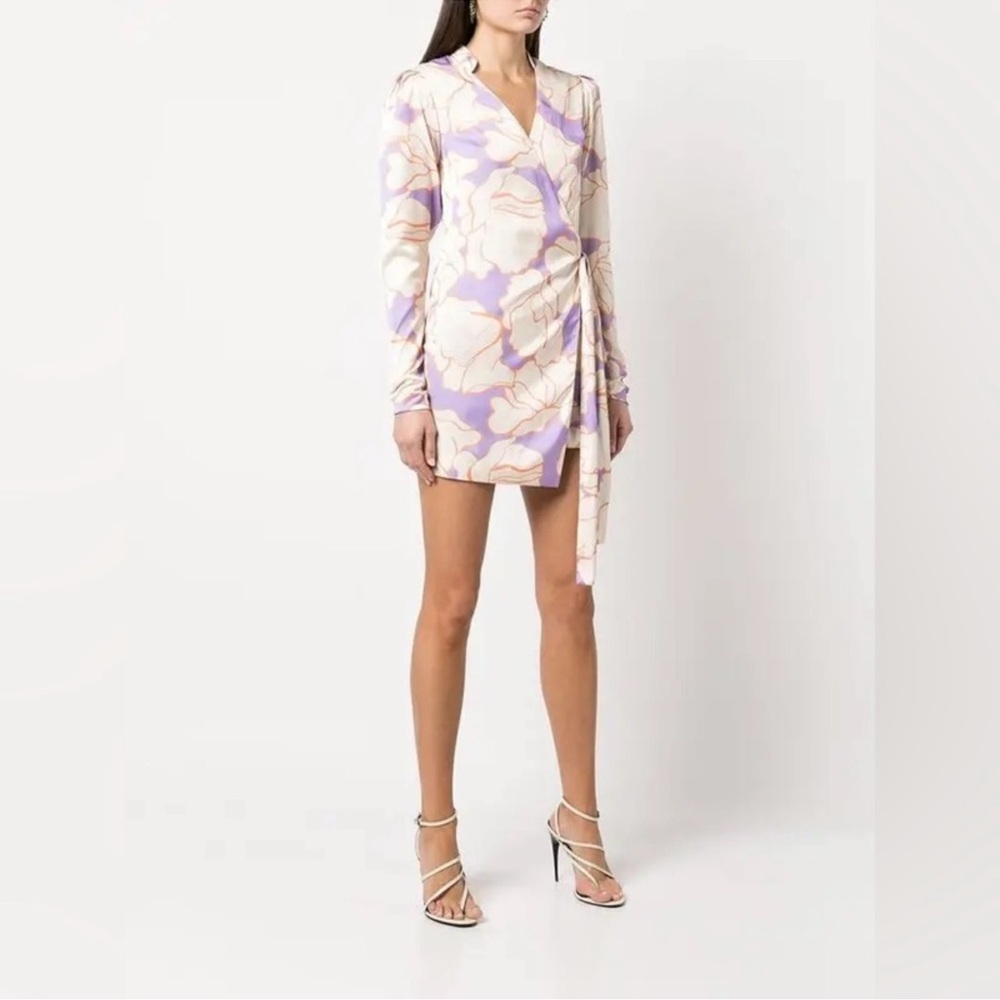 Alexis Lavender and Cream Floral Mini Dress